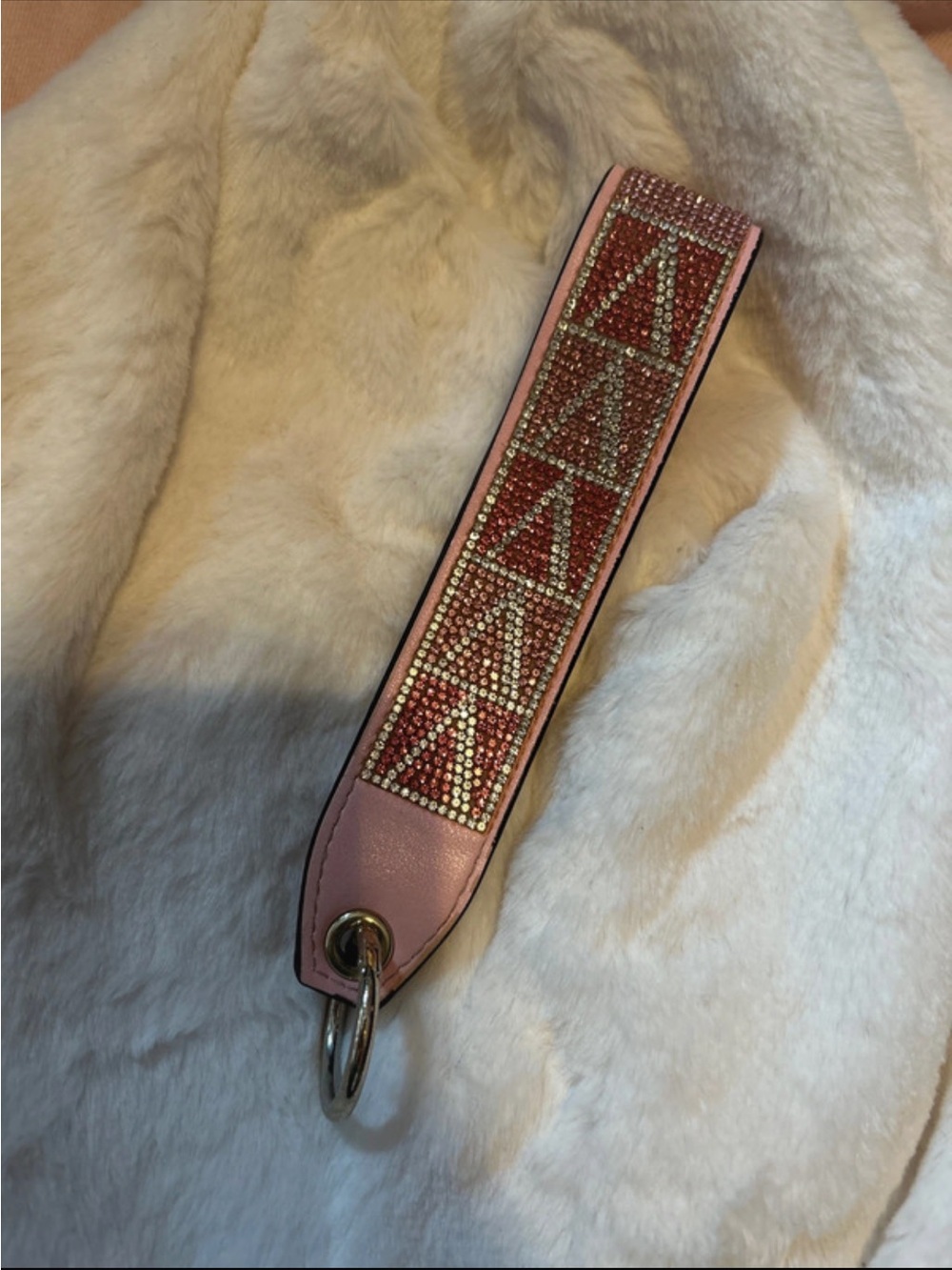 Victoria's Secret Pink Crystal-Studded Key & Card Strap